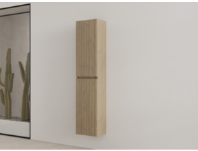 Badkamerkast met Ribbelfront Ash Gray 160 cm 2-deurs