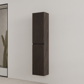 Badkamerkast met Ribbelfront Charcoal 160 cm 2-deurs Timotheus