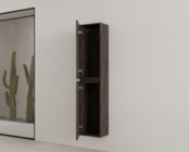 Badkamerkast met Ribbelfront Charcoal 160 cm 2-deurs Timotheus