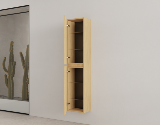 Badkamerkast met Ribbelfront Pure160 cm 2-deurs Timotheus