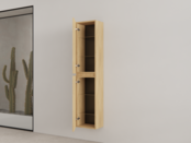 Badkamerkast met Ribbelfront Castle Brown 160 cm 2-deurs Timotheus