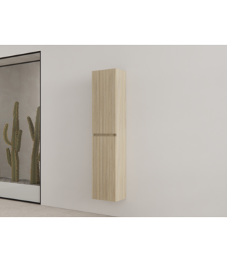 GLISS DESIGN Badkamerkast met Ribbelfront Corn Silk 160 cm 2-deurs Timotheus