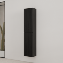 Badkamerkast met Ribbelfront Mat Zwart 160 cm 2-deurs Timotheus