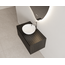 GLISS DESIGN Gliss Desing Wastafelonderkast Ribbelfront Zwart Veneer 60 cm 1 lade Timotheus