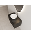 Gliss Design Wastafelonderkast Ribbelfront Zwart Veneer 60 cm 1 lade Timotheus