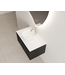 Gliss Design Wastafelonderkast Ribbelfront Zwart Veneer 60 cm 1 lade Timotheus
