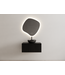 Gliss Design Wastafelonderkast Ribbelfront Zwart Veneer 70 cm 1 lade Timotheus