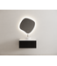 Gliss Design Wastafelonderkast Ribbelfront Zwart Veneer 70 cm 1 lade Timotheus