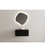 Gliss Design Wastafelonderkast Ribbelfront Zwart Veneer 70 cm 1 lade Timotheus