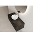 Gliss Design Wastafelonderkast Ribbelfront Zwart Veneer 100 cm 1 lade Timotheus