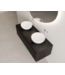 GLISS DESIGN Gliss Design Wastafelonderkast Ribbelfront Zwart Veneer 120 cm 1 lade Timotheus