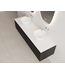 Gliss Design Wastafelonderkast Ribbelfront Zwart Veneer 160 cm 2 lades Timotheus