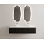 GLISS DESIGN Gliss Design Wastafelonderkast Ribbelfront Zwart Veneer 160 cm 2 lades Timotheus