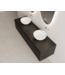 Gliss Design Wastafelonderkast Ribbelfront Zwart Veneer 180 cm 2 lades Timotheus