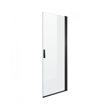 Douchedeur Bari Zwart 80 cm 6mm veiligheidsglas Transparant met Nano Coating
