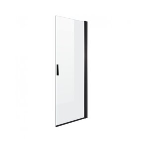 Douchedeur Bari Zwart 80 cm 6mm veiligheidsglas Transparant met Nano Coating
