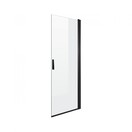 Douchedeur Bari Zwart 90 cm 6mm veiligheidsglas Transparant met Nano Coating