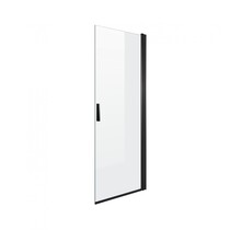 Douchedeur Bari Zwart 90 cm 6mm veiligheidsglas Transparant met Nano Coating