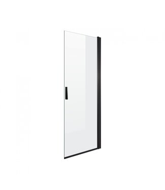 FABRIECIO Douchedeur Bari Zwart 100 cm 6mm veiligheidsglas Transparant met Nano Coating