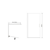 Douchedeur Bari Chroom 100 cm 6mm veiligheidsglas Transparant met Nano Coating