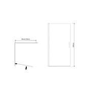 Douchedeur Bari Chroom 90 cm 6mm veiligheidsglas Transparant met Nano Coating Douchedeur Bari Chroom 90 cm 6mm veiligheidsglas Transparant met Nano Coating