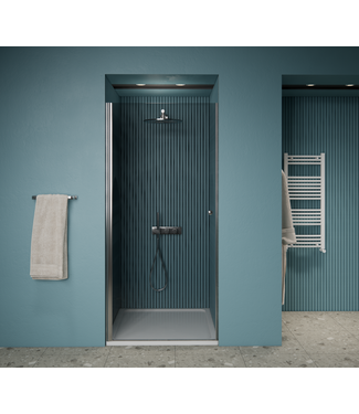 GLISS DESIGN Gliss Design Prima Douchedeur Nis 90cm Chroom 6mm Helderglas Draaideur 190cm