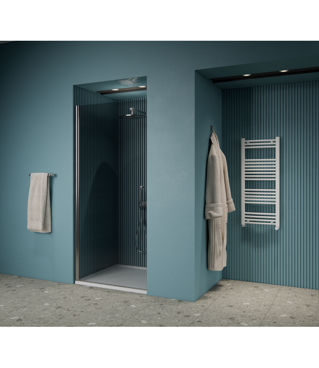 GLISS DESIGN Gliss Design Prima Douchedeur Nis 70cm Chroom 6mm Helderglas Draaideur 190cm