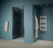 Gliss Design Prima Douchedeur Pendeldeur 90cm Chroom 6mm Helderglas 190cm Gliss Design Prima Douchedeur Pendeldeur 90cm Chroom 6mm Helderglas 190cm