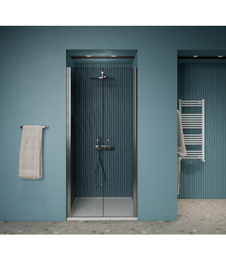 GLISS DESIGN Gliss Design Prima Douchedeur Pendeldeur 120cm Chroom 6mm Helderglas 190cm