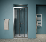 Gliss Design Douchedeur Amore Chroom Vouwdeur 100x190cm Nisdeur met 6mm Anti-Kalk veiligheidsglas Gliss Design Douchedeur Amore Chroom Vouwdeur 100x190cm Nisdeur met 6mm Anti-Kalk veiligheidsglas
