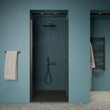 Gliss Design Prima Douchedeur Nis 70cm Zwart 6mm Helderglas Draaideur 190cm