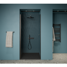 Gliss Design Prima Douchedeur Nis 80cm Zwart 6mm Helderglas Draaideur 190cm