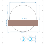 Gliss Design Half Ronde Badkamerspiegel Lios 160cm met Dimbaar LED verlichting en verwarming