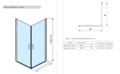 Gliss Magus Zwarte Douchecabine met Dubbele draaideur 80 x 80 x 190 cm 6mm Veiligheidsglas met Antikalk Gliss Magus Zwarte Douchecabine met Dubbele draaideur 80 x 80 x 190 cm 6mm Veiligheidsglas met Antikalk