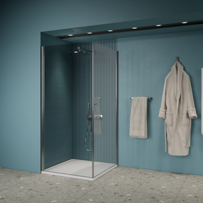 Gliss Magus Chroom Douchecabine met Dubbele draaideur 90 x 90 x 190 cm 6mm Veiligheidsglas met Antikalk