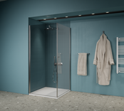 Gliss Magus Chroom Douchecabine met Dubbele draaideur 80 x 80 x 190 cm 6mm Veiligheidsglas met Antikalk