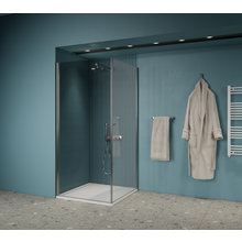 Gliss Magus Chroom Douchecabine met Dubbele draaideur 80 x 80 x 190 cm 6mm Veiligheidsglas met Antikalk