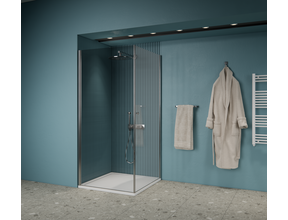 Gliss Magus Chroom Douchecabine met Dubbele draaideur 80 x 80 x 190 cm 6mm Veiligheidsglas met Antikalk
