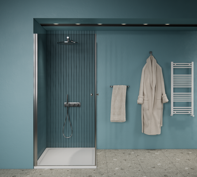 Gliss Magus Chroom Douchecabine met Dubbele draaideur 80 x 80 x 190 cm 6mm Veiligheidsglas met Antikalk