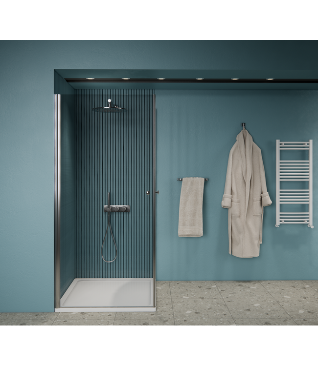 GLISS DESIGN Gliss Magus Chroom Douchecabine met Dubbele draaideur 80 x 80 x 190 cm 6mm Veiligheidsglas met Antikalk