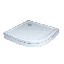 Gliss Kwartronde Douchebak Hoog Dhalia 80x80x12 cm Acryl Wit met Potenset en Afneembaar plint