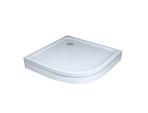 Gliss Kwartronde Douchebak Hoog Dhalia 80x80x12 cm Acryl Wit met Potenset en Afneembaar plint