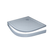 Gliss Kwartronde Douchebak Hoog Dhalia 90x90x12 cm Acryl Wit met Potenset en Afneembaar plint