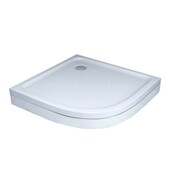 Gliss Kwartronde Douchebak Hoog Dhalia 90x90x12 cm Acryl Wit met Potenset en Afneembaar plint