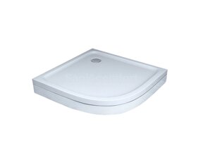 Gliss Kwartronde Douchebak Hoog Dhalia 90x90x12 cm Acryl Wit met Potenset en Afneembaar plint