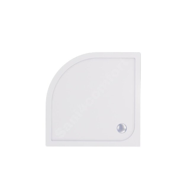 Gliss Kwartronde Douchebak Hoog Dhalia 90x90x12 cm Acryl Wit met Potenset en Afneembaar plint