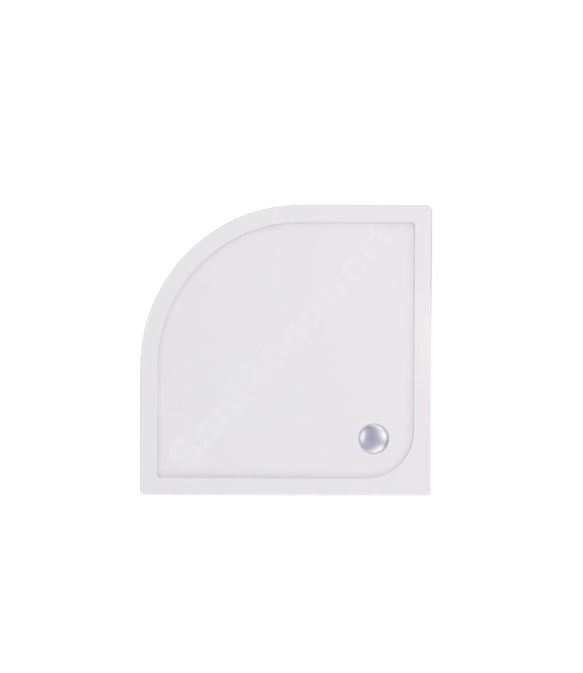 GLISS DESIGN Gliss Kwartronde Douchebak Laag Dhalia 90x90x5 cm Acryl Wit