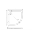 Gliss Kwartronde Douchebak Laag Dhalia 90x90x5 cm Acryl Wit