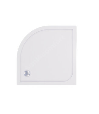 GLISS DESIGN Gliss Kwartronde Douchebak Laag Rosa 70x70x9 cm Acryl Wit