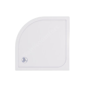 Gliss Kwartronde Douchebak Hoog Rosa 70x70x22 cm Acryl Wit met Potenset en Afneembaar plint